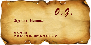 Ogrin Gemma névjegykártya